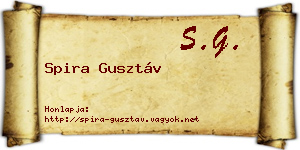 Spira Gusztáv névjegykártya